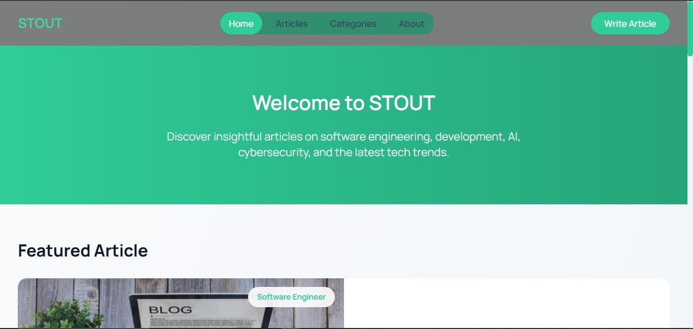 STOUT Blog Platform